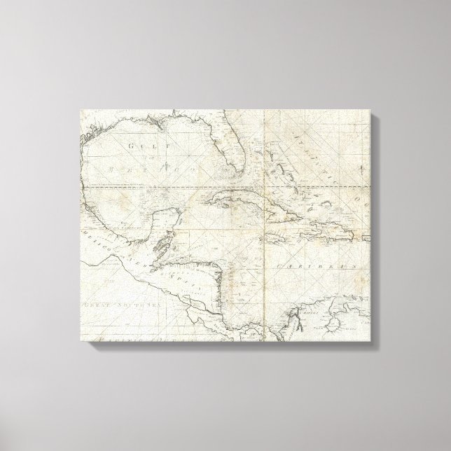 A new general chart of the West Indies Canvas Print (Front)