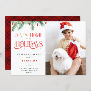 A New Home For The Holidays Change of Address Card