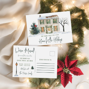 A New Home for the Holidays Moving Annoucement Pos Postcard