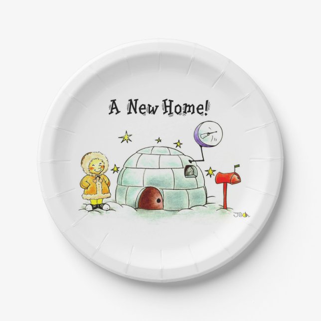 a new home house party paper plate (Front)