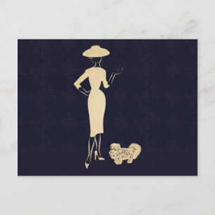 A New Look Vintage 1950s Fashion Postcard