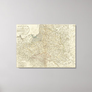 A new map of the Kingdom of Poland Canvas Print