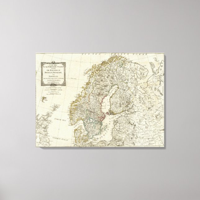A new map of the Northern States Canvas Print (Front)