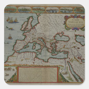 A New Map of the Roman Empire Square Sticker