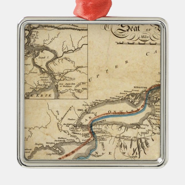 A New Map Of The Seat Of War Metal Tree Decoration (Front)