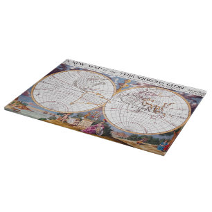 A New Map Of The Terraqueous Globe Cutting Board