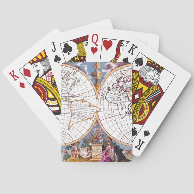 A New Map Of The Terraqueous Globe Playing Card (Back)
