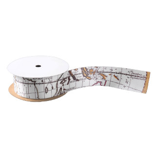A New Map Of The Terraqueous Globe Ribbon Spool Satin Ribbon