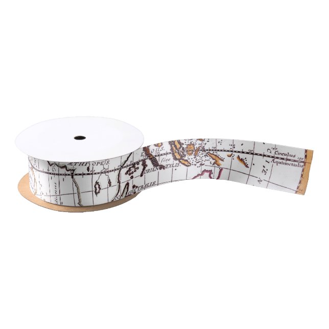 A New Map Of The Terraqueous Globe Ribbon Spool Satin Ribbon (Spool)