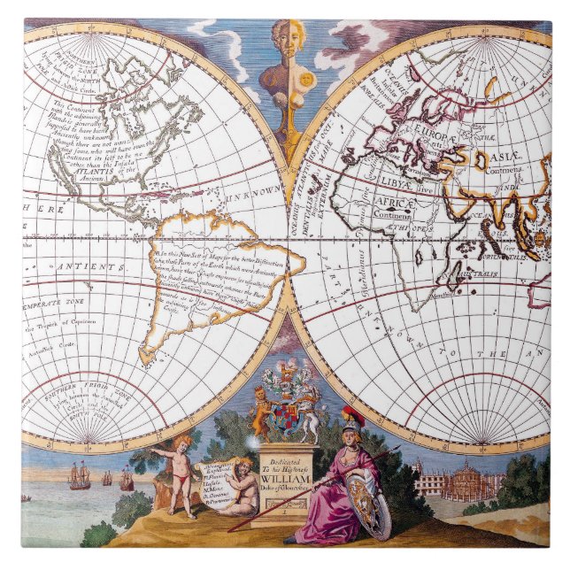 A New Map Of The Terraqueous Globe Tile (Front)