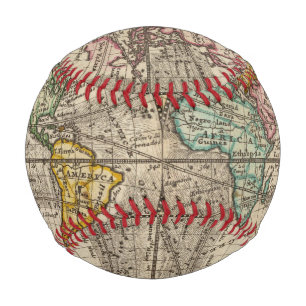 A new map of the whole world with trade winds baseball