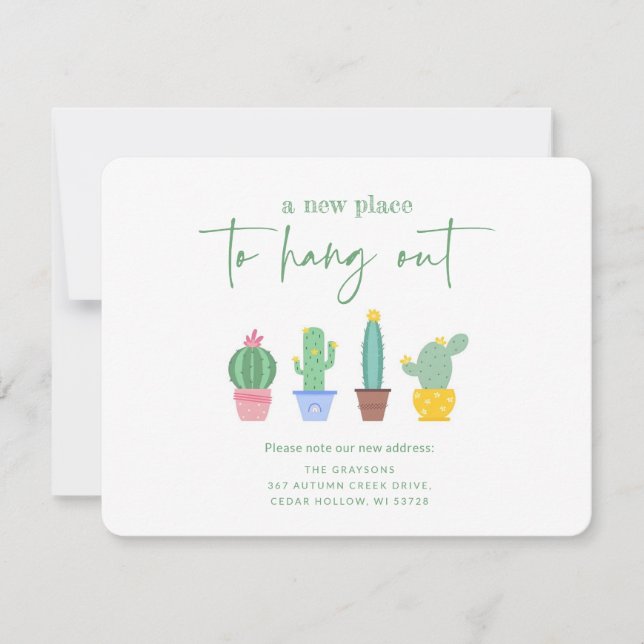 A New Place To Hang Out! Cactus New Home  Announcement (Front)