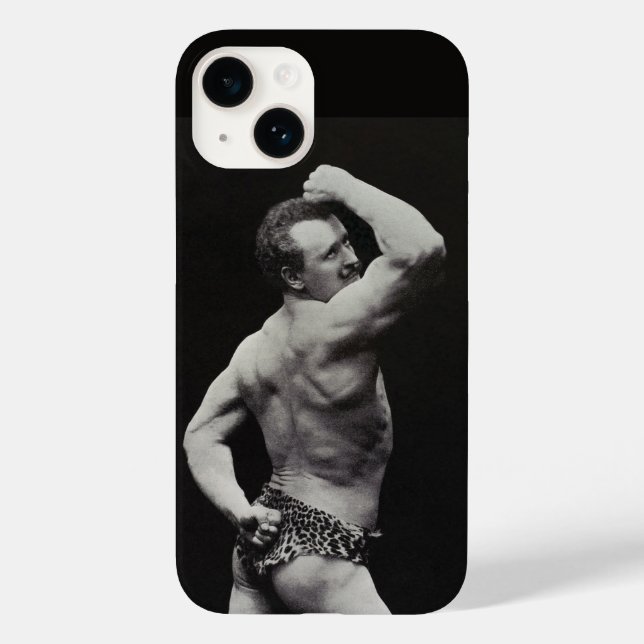 A New Pose by StrongMen Eugen Sandow Bodybuilding Case-Mate iPhone Case (Back)