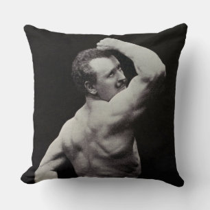 A New Pose by StrongMen Eugen Sandow Bodybuilding Cushion