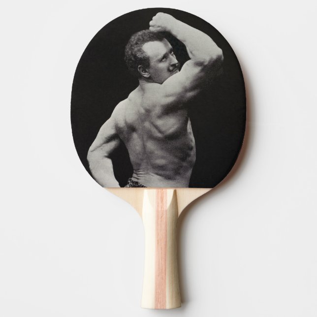 A New Pose by StrongMen Eugen Sandow Bodybuilding Ping Pong Paddle (Front)