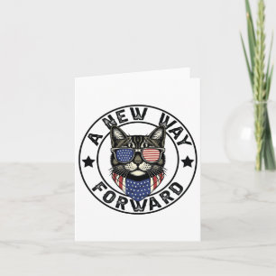 A New Way Forward Kamala Harris 2024 Childless Cat Card