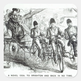 A New way to travel to Brighton, 1864 Square Sticker