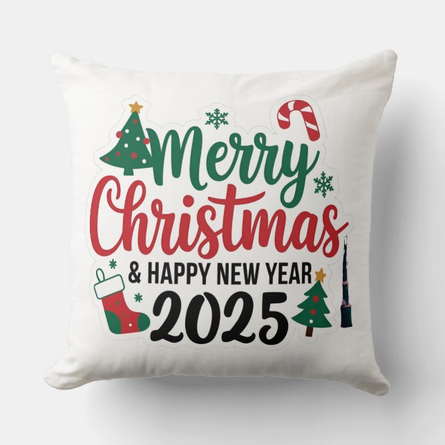 A New Year’s Statement :  2025Throw Pillow (Front)