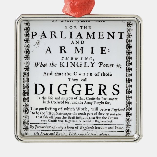 A New Year's Gift Metal Tree Decoration (Front)