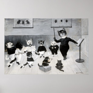 A New Year's Song, Louis Wain Poster