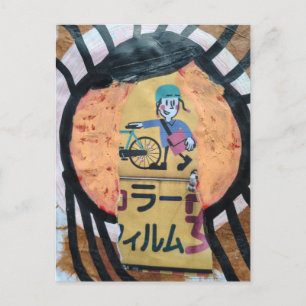 A Newspaper delivery collage Postcard