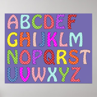 A Nice Colourful Poster with the ABC's For The Kid