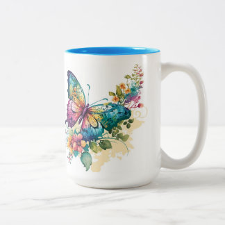 A nice cup of butterfly-colored drink