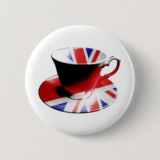 A nice cup of English Tea 6 Cm Round Badge (Front)