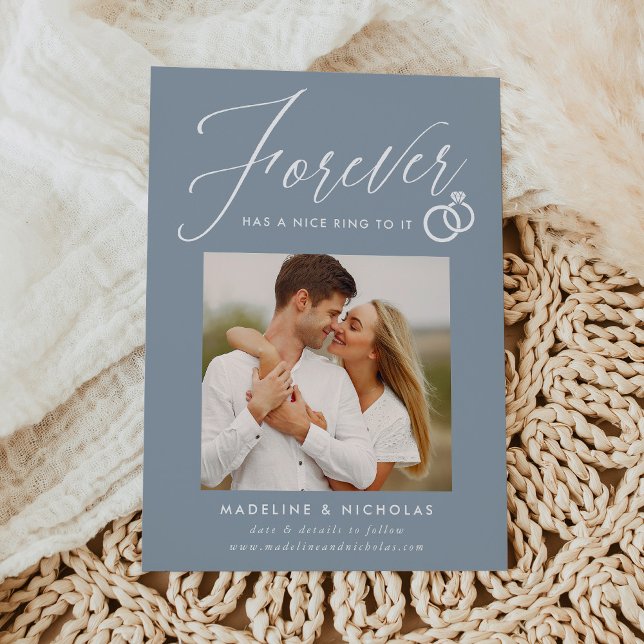 A Nice Ring To It Blue Engagement Announcement (Creator Uploaded)