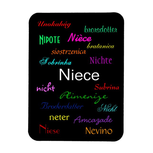 "A Niece's Birthday I" Customisable  Magnet (Vertical)