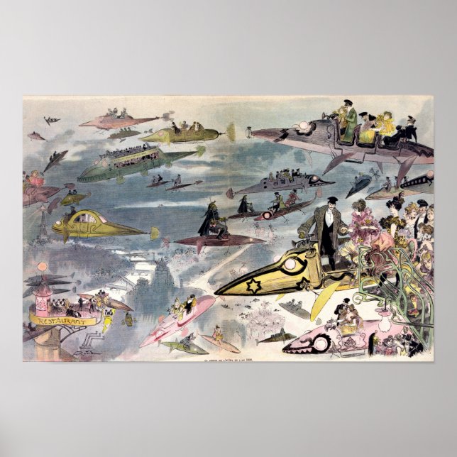 A night at the opera in 2000 by Albert Robida Poster (Front)