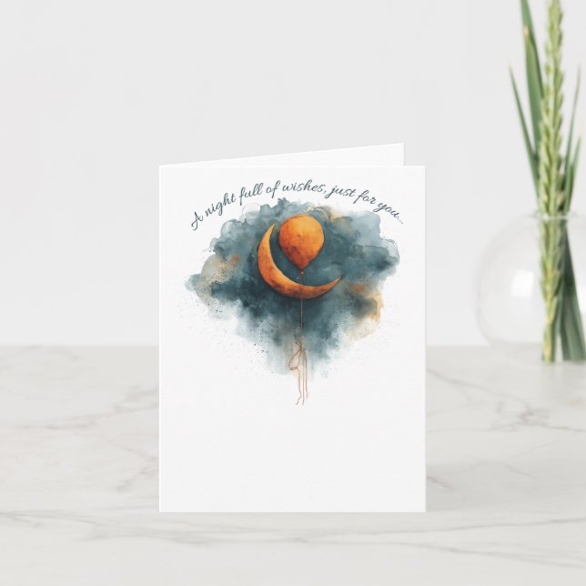 A night full of wishes card (Front)