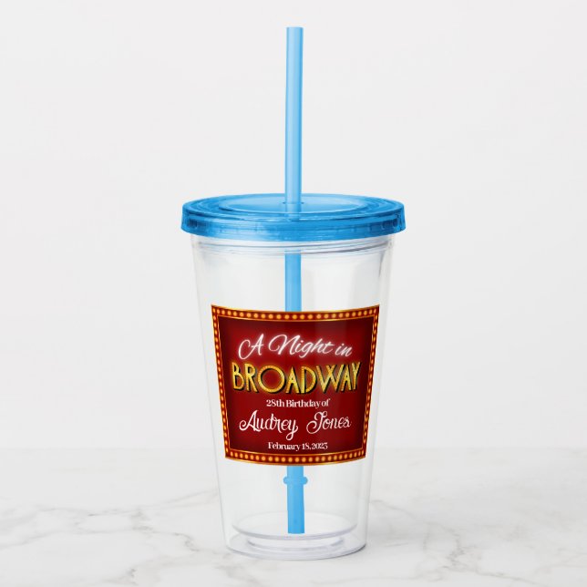 A Night in Broadway Acrylic Tumbler (Front)