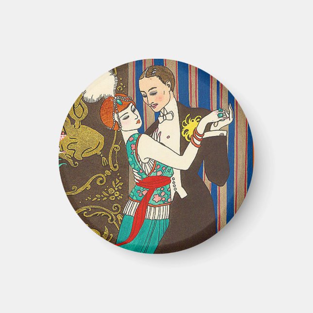 A Night in Decadent Paris Art Deco Magnet (Front)