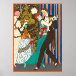 A Night in Decadent Paris Art Deco Poster<br><div class="desc">A Night in Decadent Paris poster. Art Deco print from 1914. French artist Georges Barbier was one of the great illustrators working in Paris France in the 1920s. He frequently depicted scenes of Parisian nightlife. A night in decadent Paris features a French couple dancing at a party. The woman wears...</div>