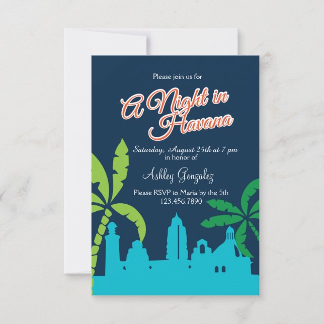 A Night In Havana Invitation (Front)