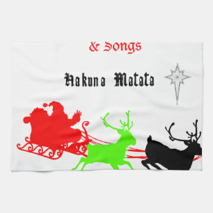 A Night of Christmas Carols and Songs Hakunamatata Tea Towel