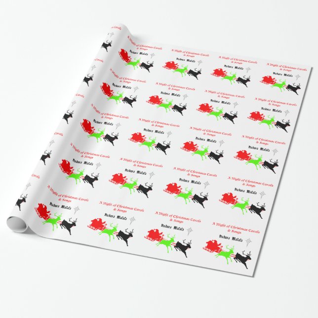 A Night of Christmas Carols and Songs Hakunamatata Wrapping Paper (Unrolled)
