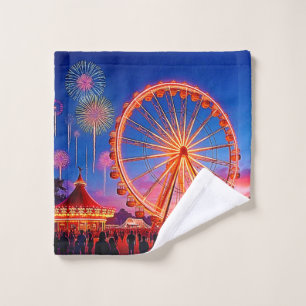 A Night of Festive Lights Design Bath Towel Set