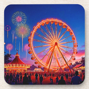 A Night of Festive Lights Design Coaster