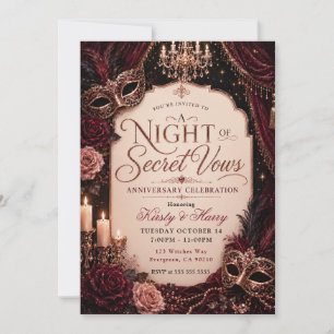 A Night of Secret Vows Anniversary Celebration Invitation