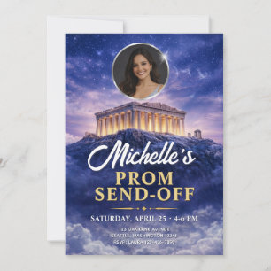 A Night on Mount Olympus Photo Prom Send Off Flyer Invitation
