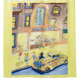 A Night on the Town Shower Curtain