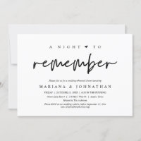 A Night To Remember, Wedding Rehearsal Dinner