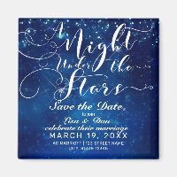 A Night Under the Stars Blue Wedding Save the Date