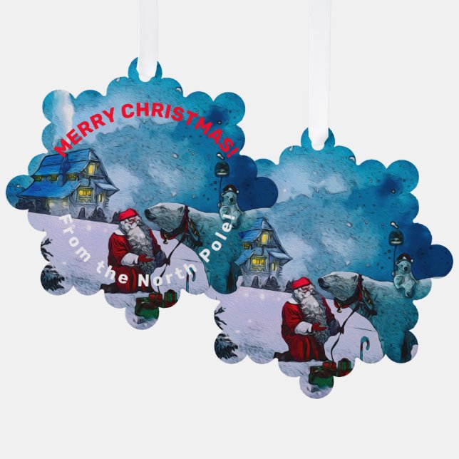 A Night with Santa - Christmas  Tree Decoration Card (Front/Back)