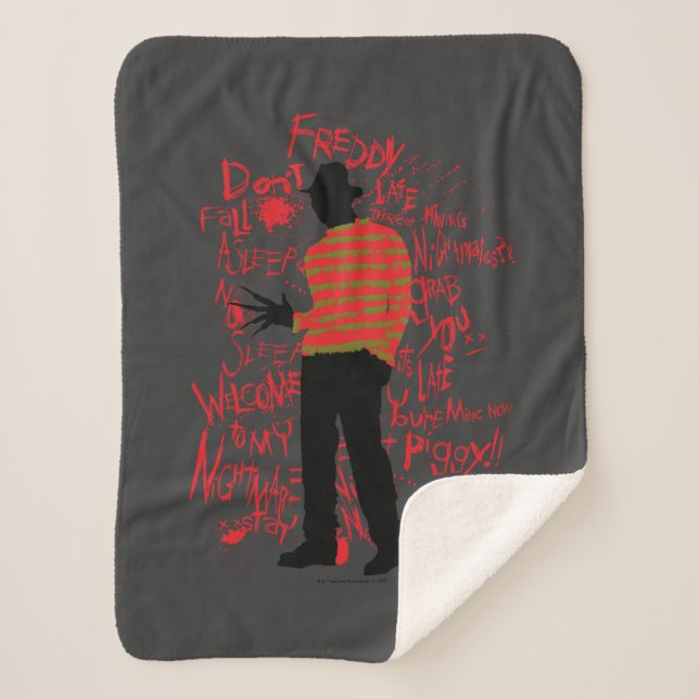 A Nightmare on Elm Street | Don't Fall Asleep Sherpa Blanket (Front)