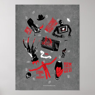 A Nightmare on Elm Street Freddy Krueger Talk Poster