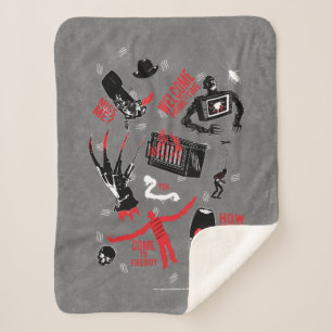 A Nightmare on Elm Street   Freddy Krueger Talk Sherpa Blanket