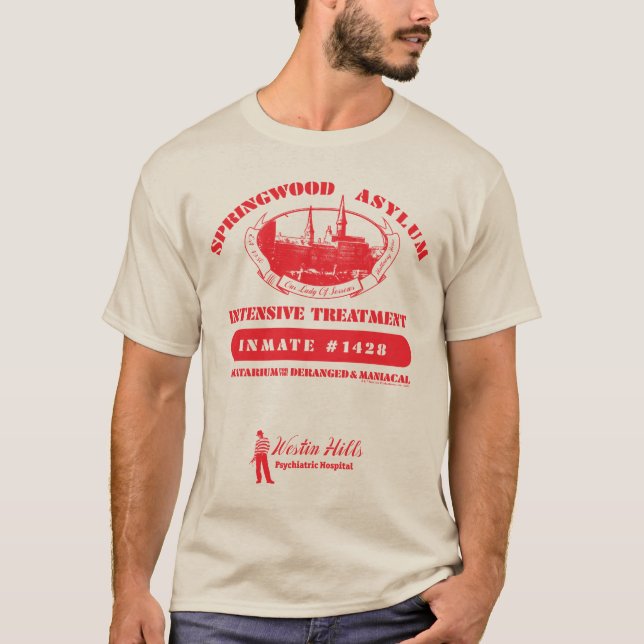 A Nightmare on Elm Street | Springwood Asylum T-Shirt (Front)